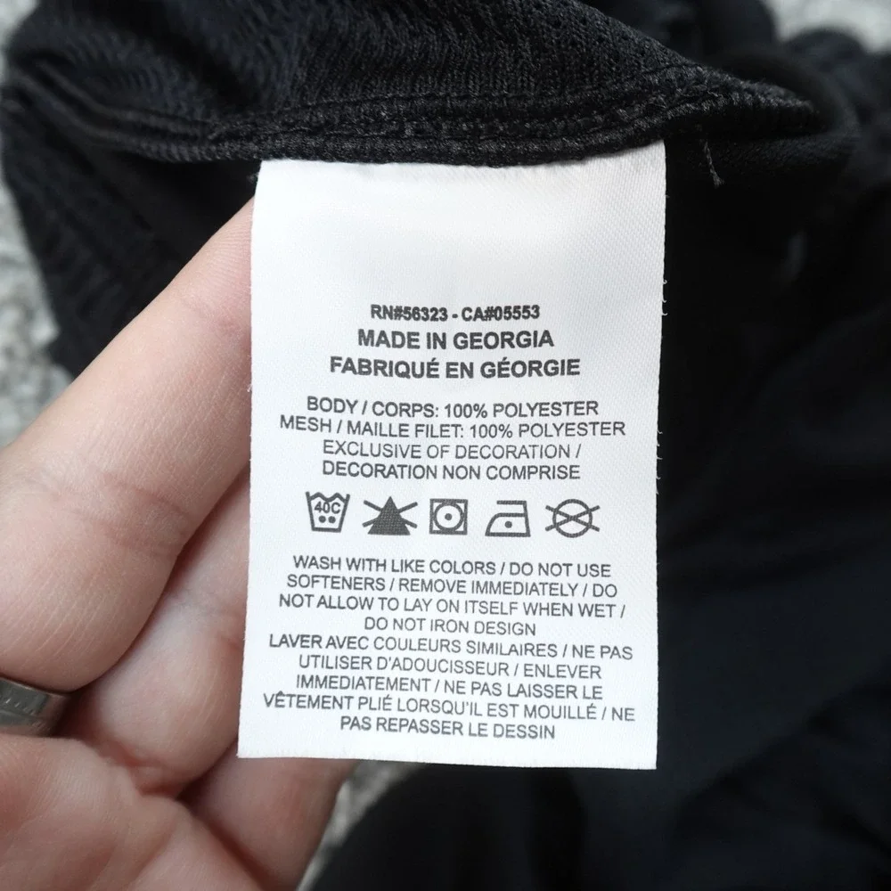 Nike Pants Womens S Black Swoosh Dri Fit Drawstring Soccer Jogger Sweatpants Gym